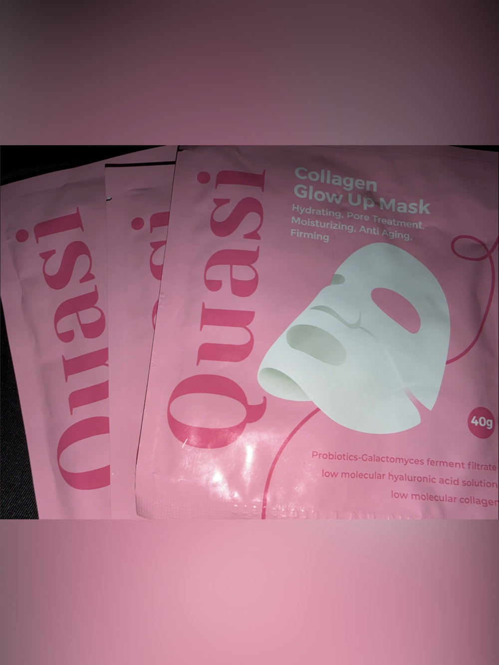 Quasi Collagen Glow Up Mask - Pink Hydrating Sheet Mask